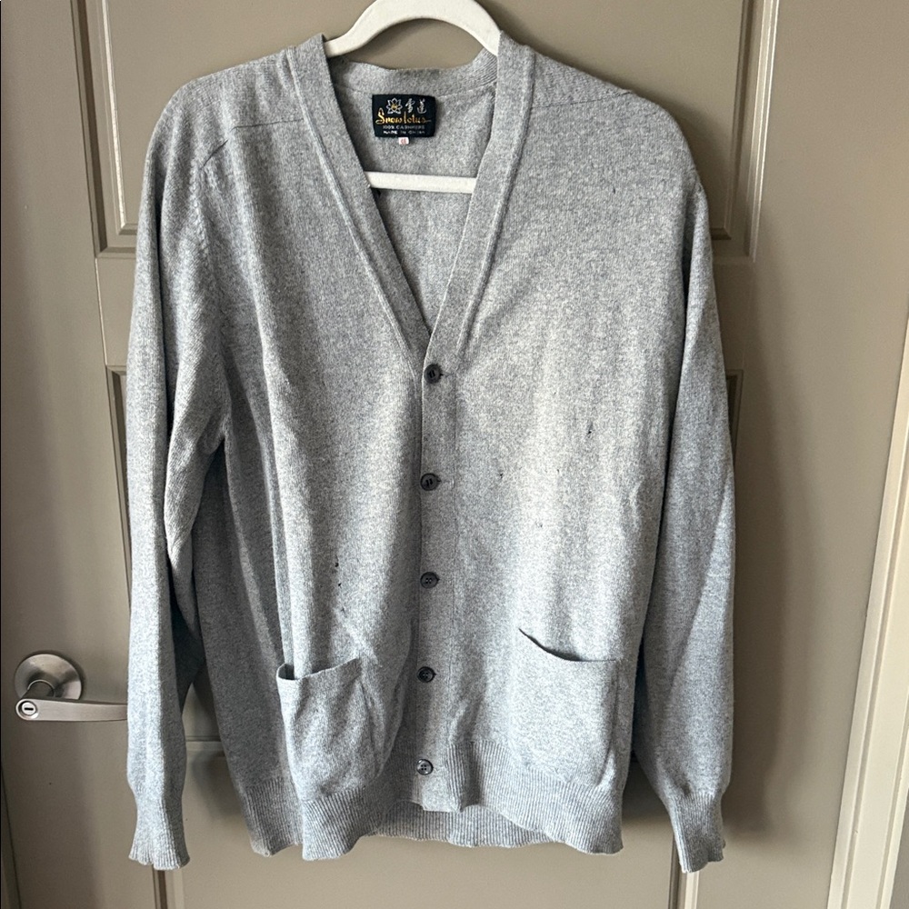 Classic Gray Cardigan Sweater